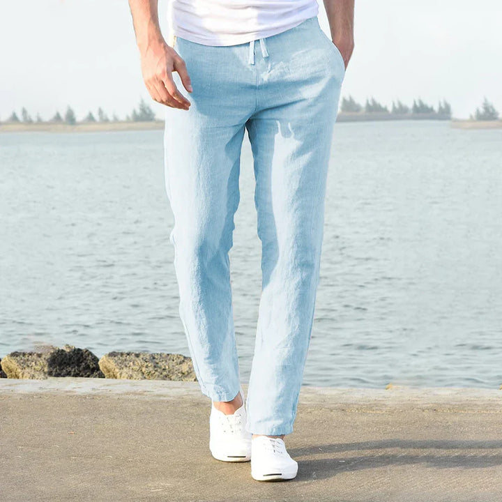 Men's chino trousers, lightweight and breathable, offering casual style and all-day comfort.