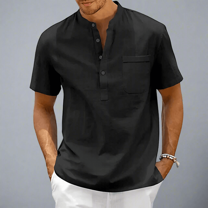 Versatile men's smart casual long-sleeve shirt, lightweight, ideal for summer, button-down for all occasions.