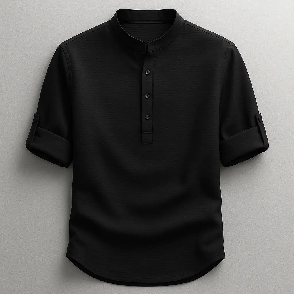 Modern fit men's lightweight casual shirt, ideal for everyday wear, versatile office or travel fashion.