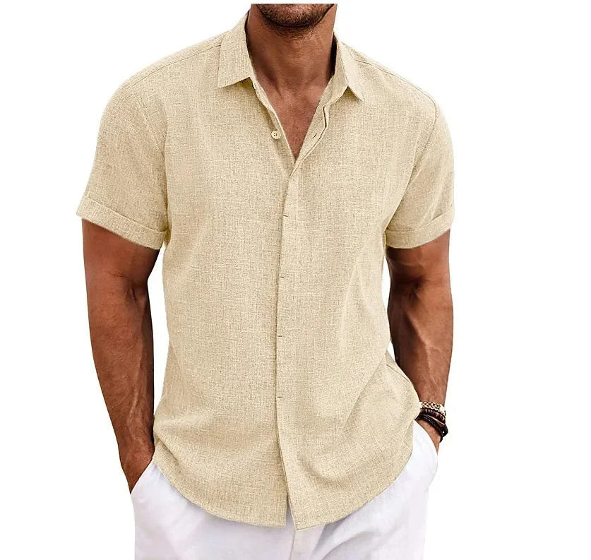 Versatile men's summer shirt. Breathable, lightweight, short sleeve for ultimate comfort and casual style.