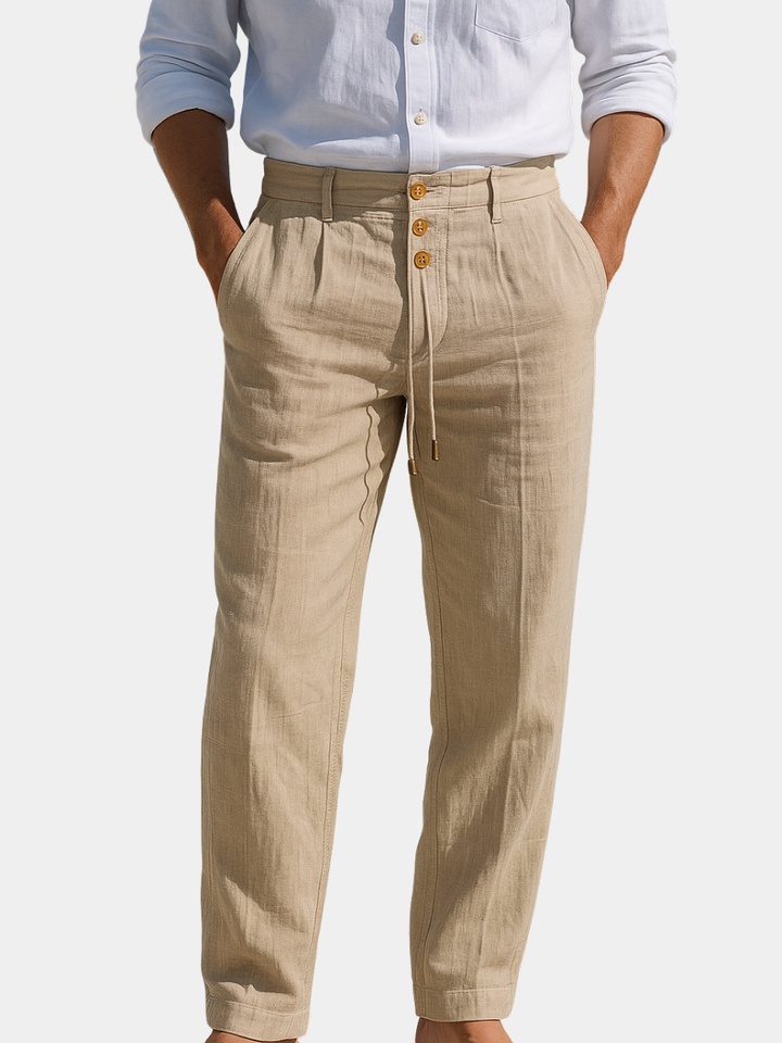 Men's lightweight drawstring pants, ideal for summer casual wear & comfort.