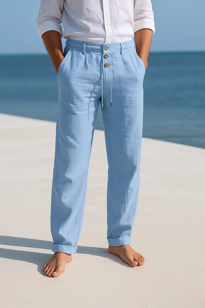 Stylish men's lightweight drawstring pants, perfect for effortless summer wear.
