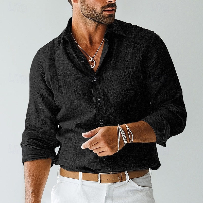 Khaki men's lightweight short-sleeve shirt for casual summer fashion. Stay cool & stylish in warm weather comfort.