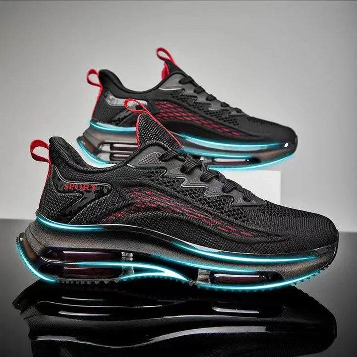 Modern men's lightweight athletic running sneakers, designed for superior performance, comfort & speed on the track.