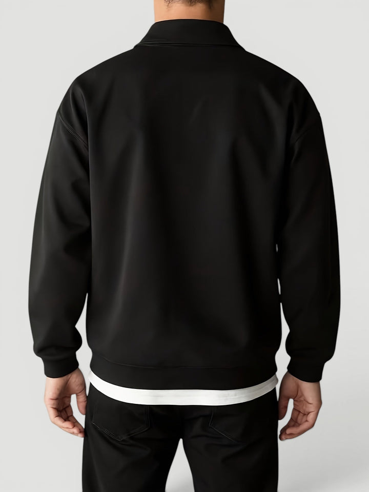 Durable men's quarter zip pullover. A versatile, long-sleeve sweater for comfortable and casual men's fashion.