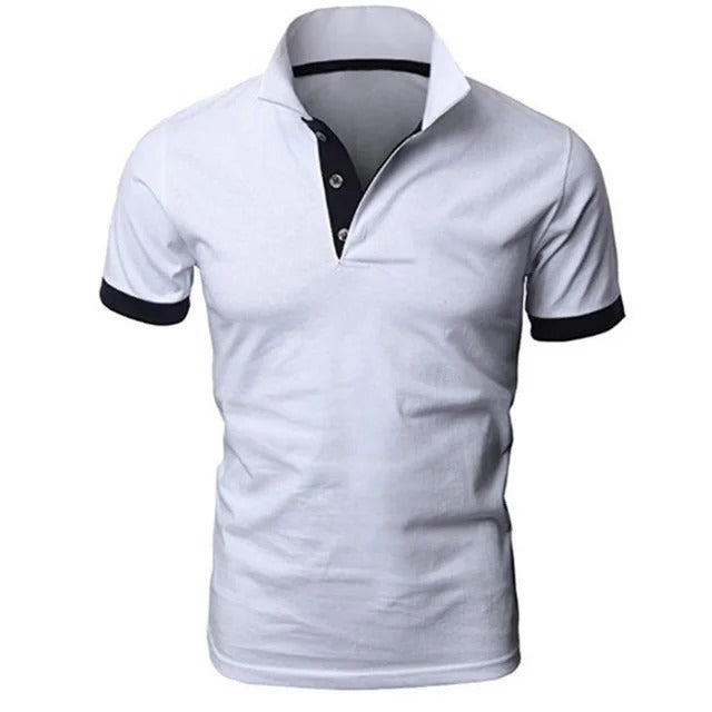 Comfortable & stylish men's lightweight polo. Breathable short sleeve, slim fit, great for summer resort wear.