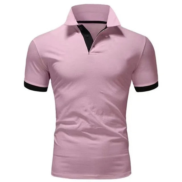 Easy care men's lightweight polo shirt. Breathable, comfortable short sleeve for versatile summer resort wear.