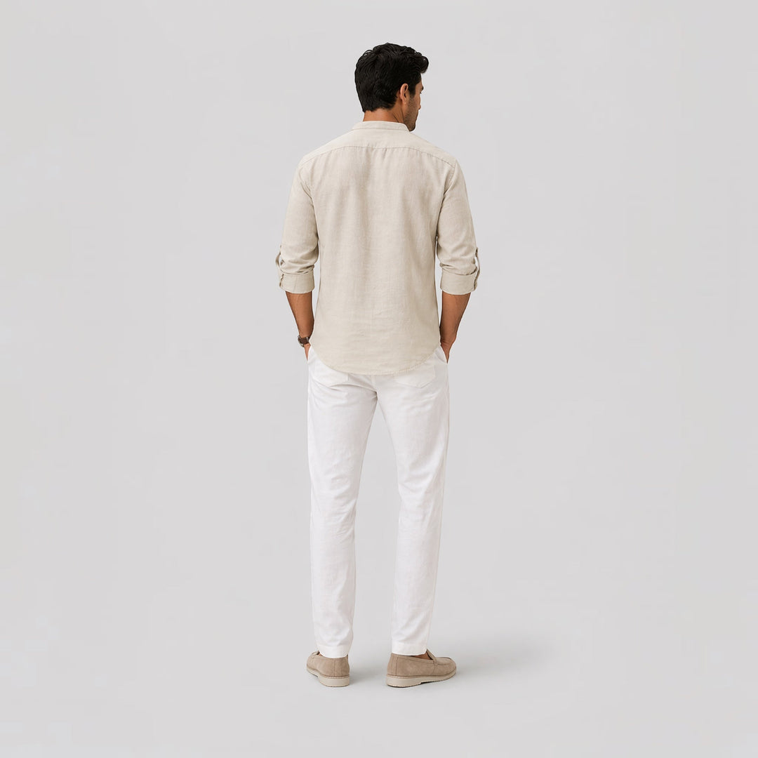 Breathable men's lightweight Henley shirt, perfect short-sleeve top for airy spring and summer comfort.