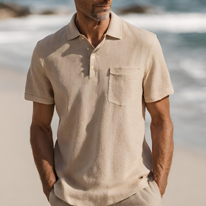 Soft, lightweight men's short-sleeve polo for ultimate summer comfort. Ideal for casual or smart-casual wear.