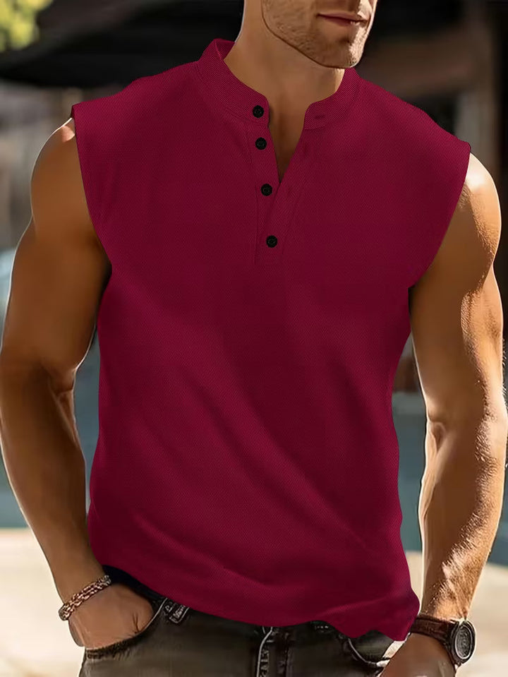 Breathable men's activewear tank top, moisture-wicking for intense gym sessions.