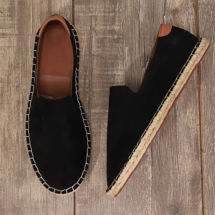 Comfortable men's lightweight espadrille loafers, ideal casual slip-on footwear for warm weather.