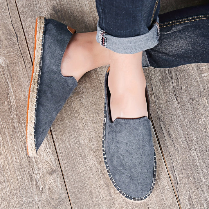Durable men's slip-on espadrille loafers, great for summer adventures and easy everyday wear.
