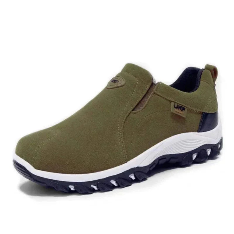 Modern men's slip-on sneakers, lightweight, comfortable, and versatile for any casual everyday outfit.