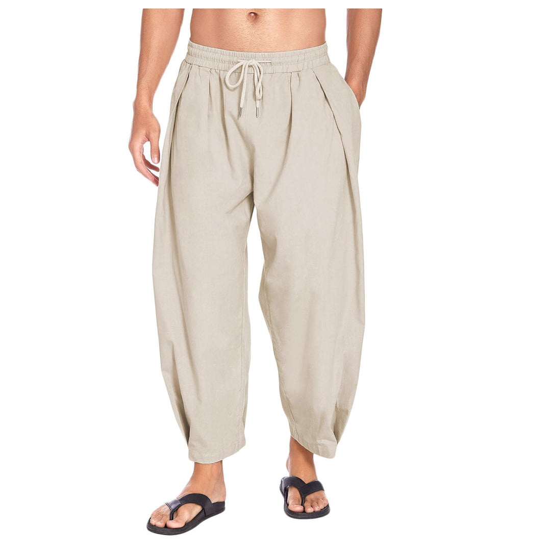Men's lightweight summer comfort pants, relaxed fit, ideal for casual everyday wear.