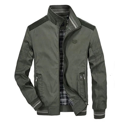 Men's lightweight summer jacket, perfect for warm weather style & comfort. Casual zip-up outerwear.