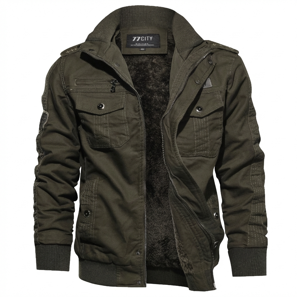 Durable men's lightweight summer jacket. Water-resistant windbreaker, versatile for spring, travel, and casual outings.