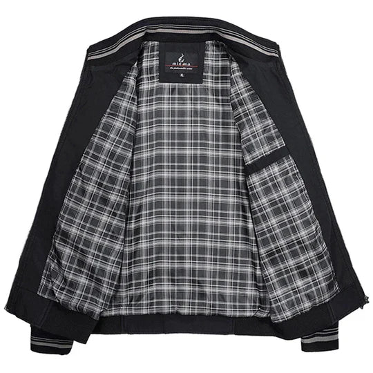 Men's casual lightweight summer windbreaker jacket. Bomber style zipper outerwear for effortless comfort & style.