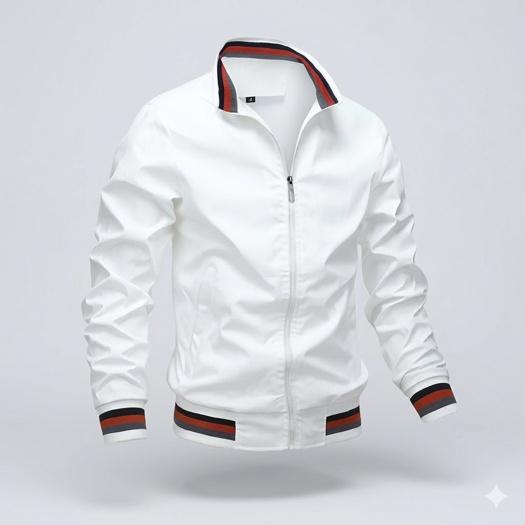 Men's lightweight summer jacket, stylish & breathable, with zip front for versatile casual wear.
