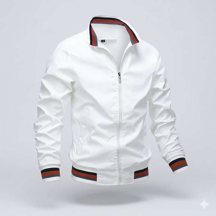 Men's lightweight summer jacket, stylish & breathable, with zip front for versatile casual wear.