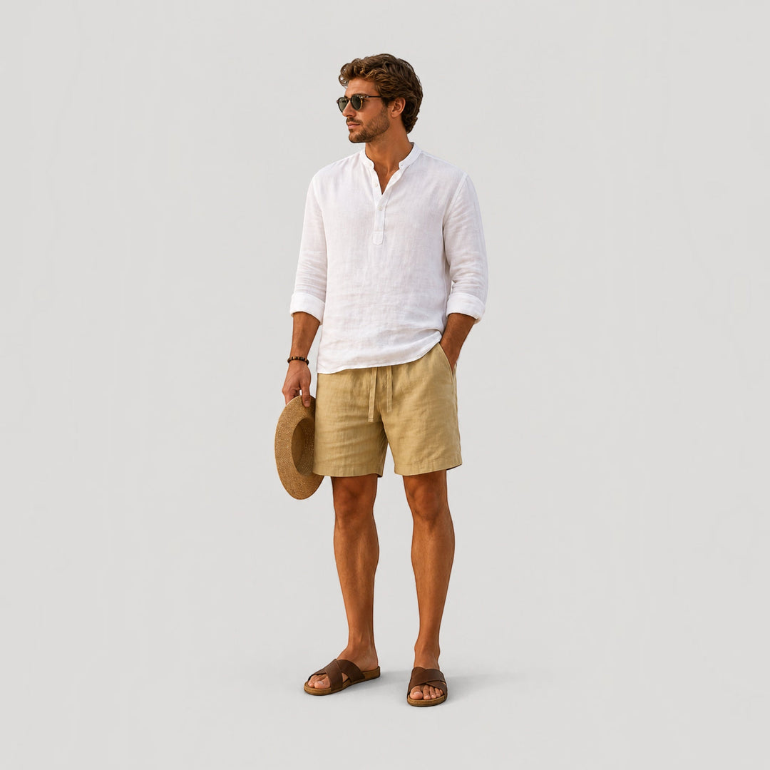 Men's lightweight summer shorts in navy, offering ultimate comfort and versatile casual style for warm weather.