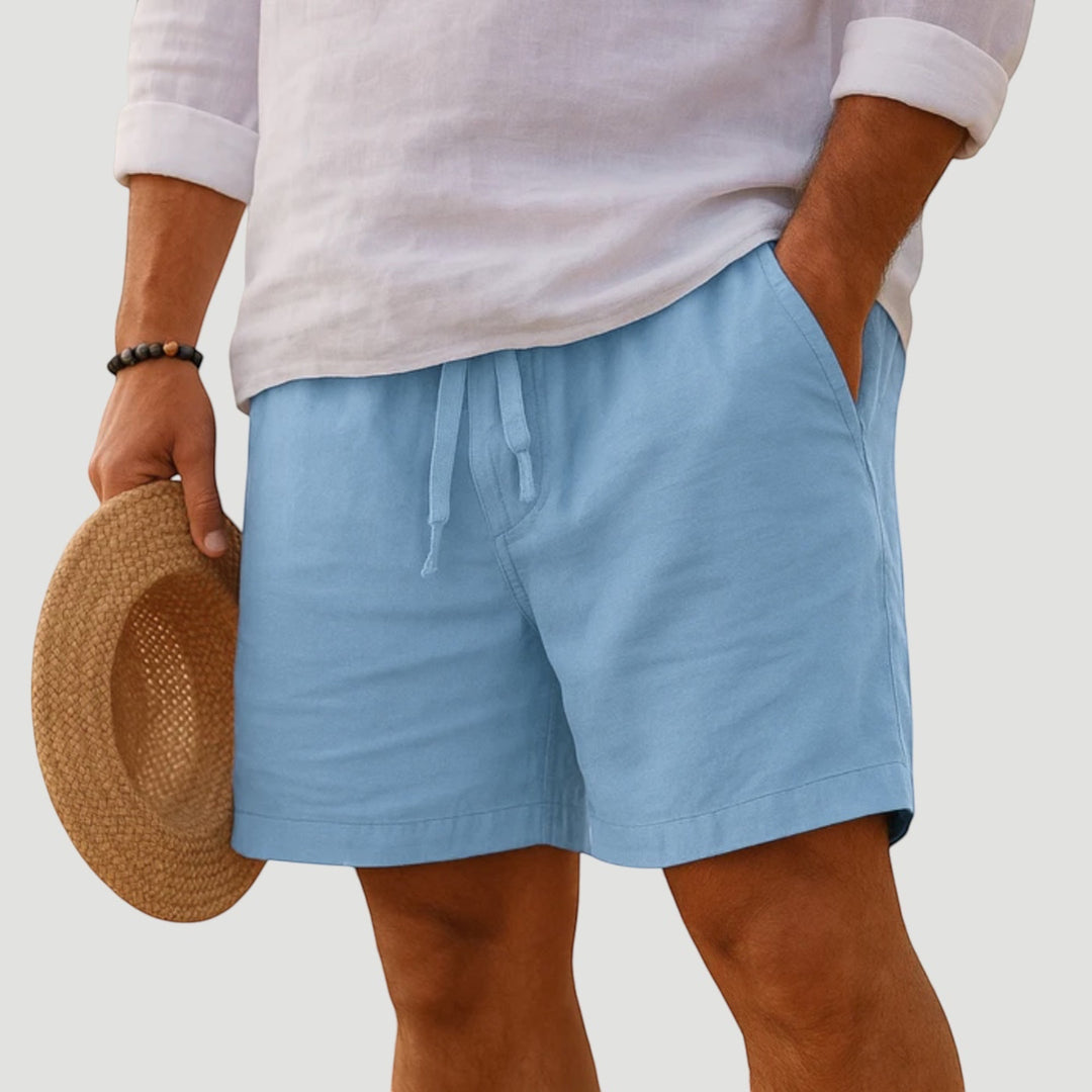 Relaxed fit men's lightweight summer shorts, providing ultimate comfort for everyday casual apparel and summer style.