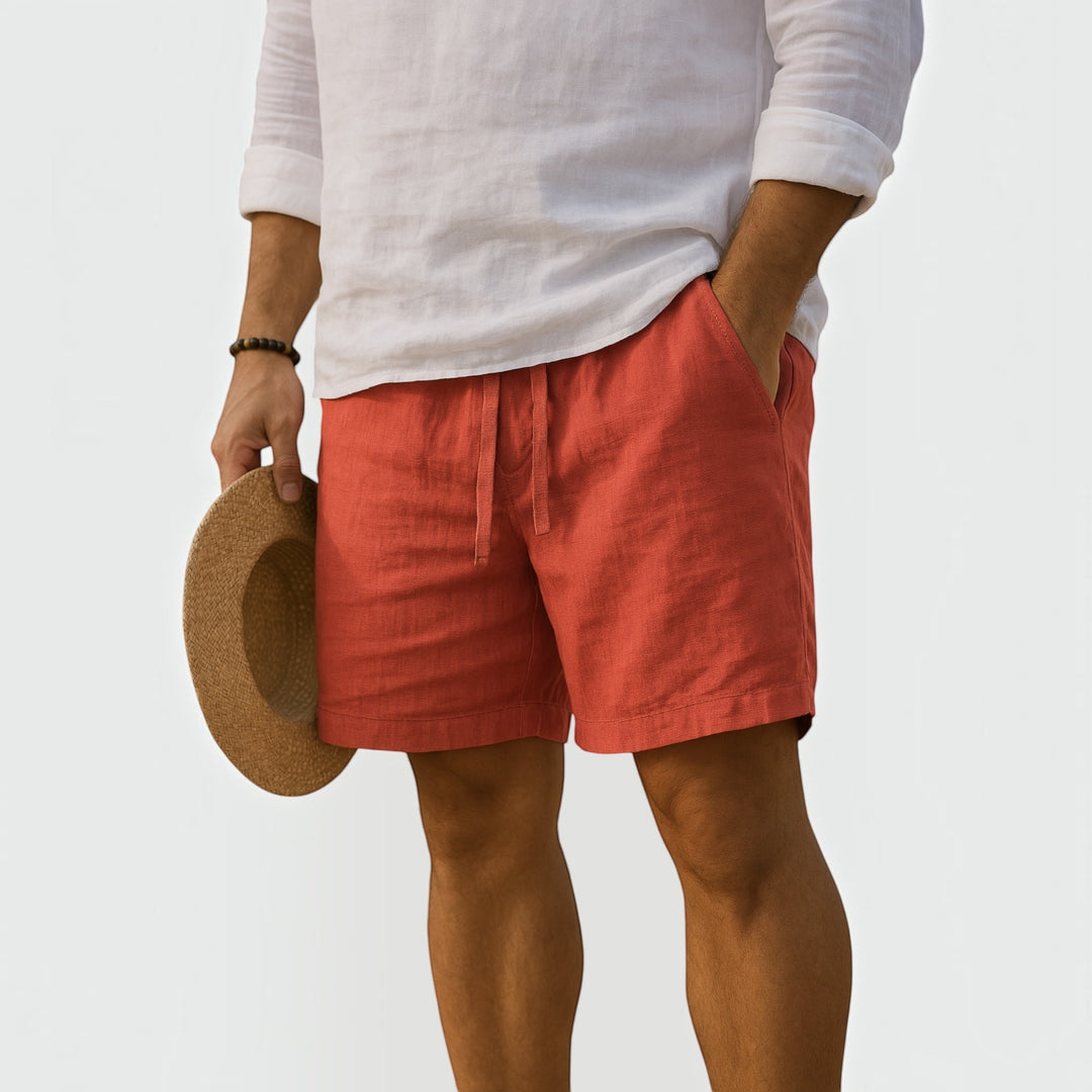 Grey men's lightweight summer shorts, a versatile option for casual warm weather apparel with ultimate comfort.