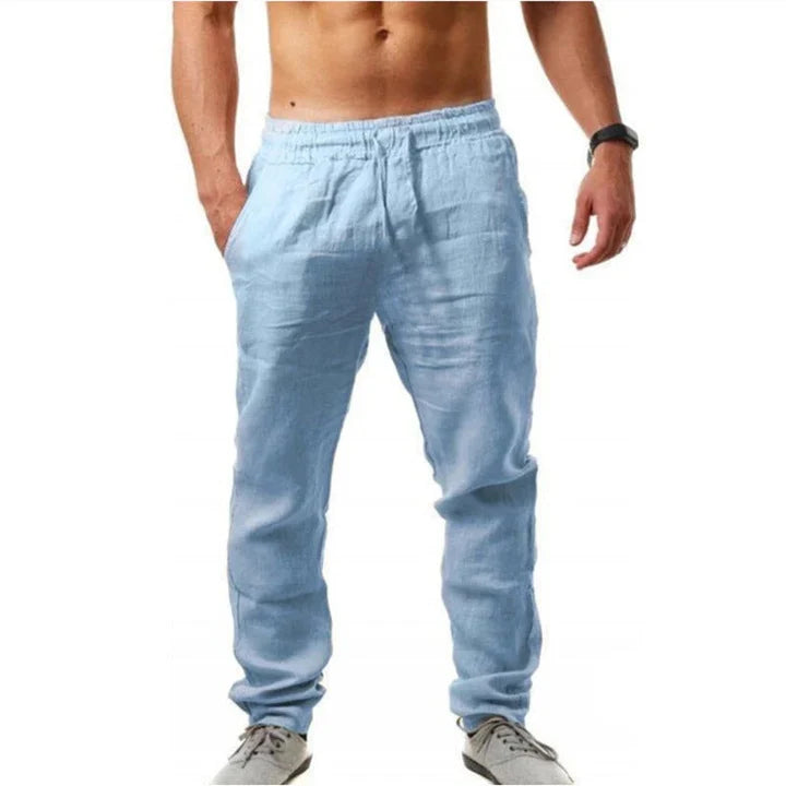 Lightweight men's summer pants, perfect for vacation, warm weather, and relaxed everyday wear.