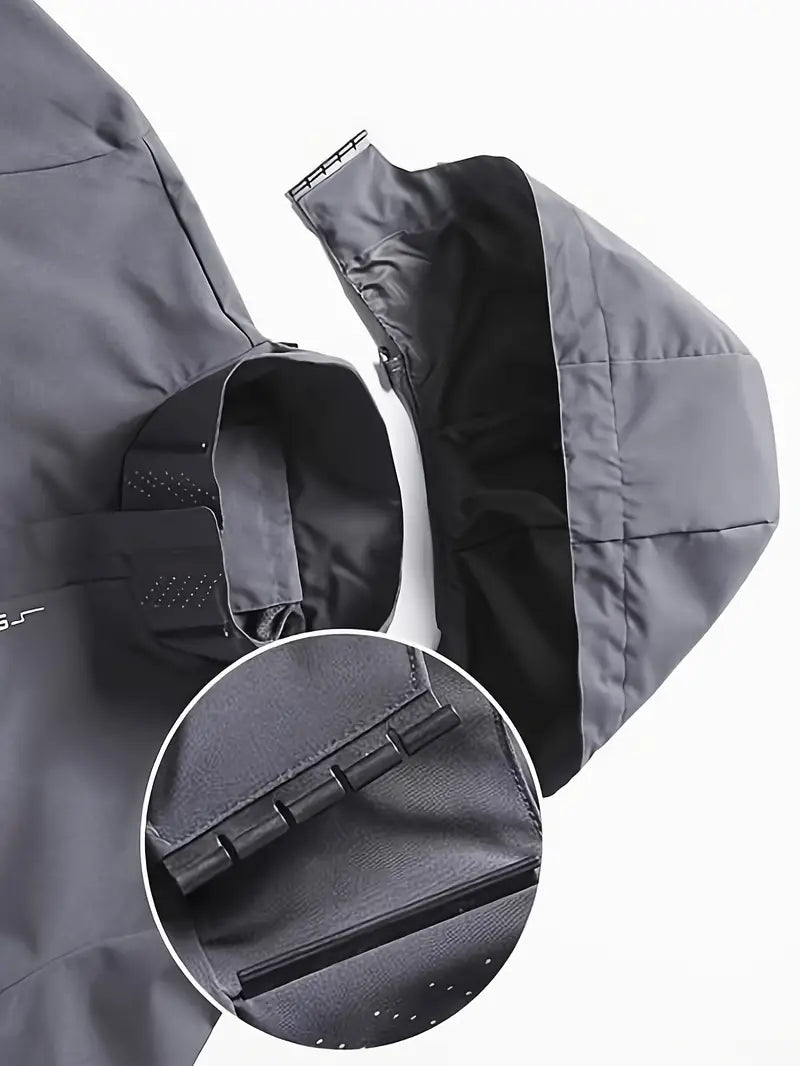 Men's lightweight water-resistant everyday jacket in navy, perfect for spring & fall casual wear.
