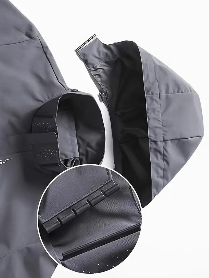 Men's lightweight water-resistant everyday jacket in navy, perfect for spring & fall casual wear.