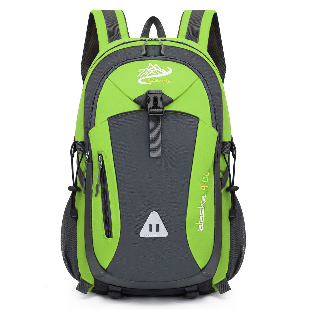 Durable men's waterproof hiking & travel backpack, offers ample storage & comfort.