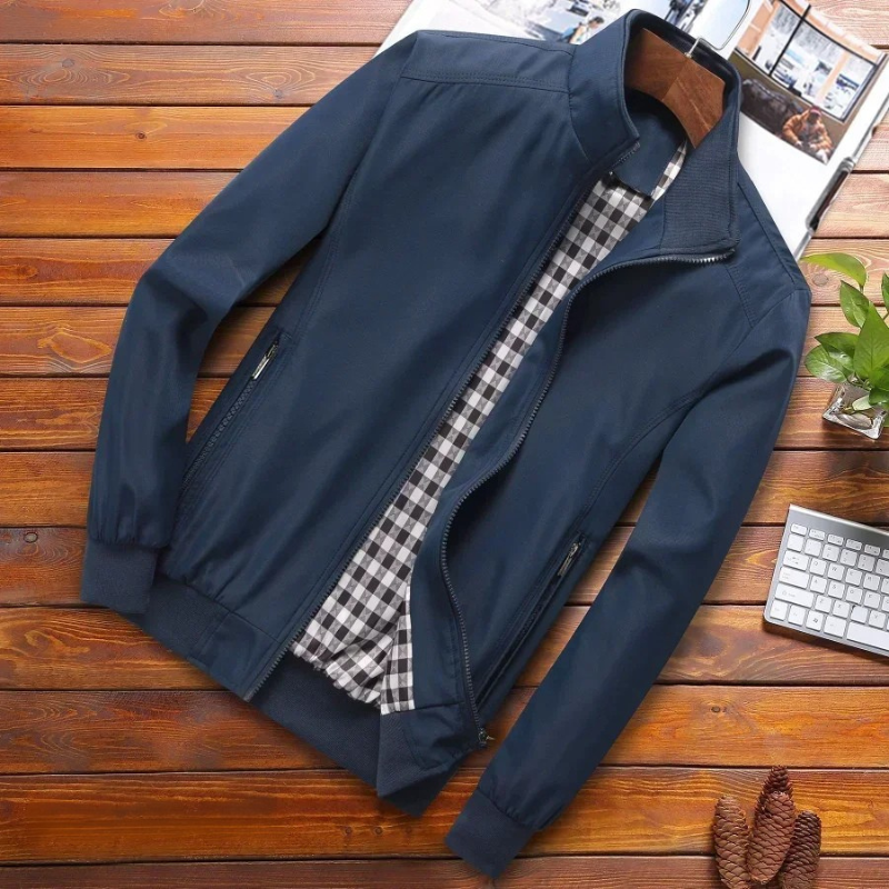 Stylish men's lightweight windbreaker jacket. Essential spring/summer coat & travel outerwear for casual fashion.