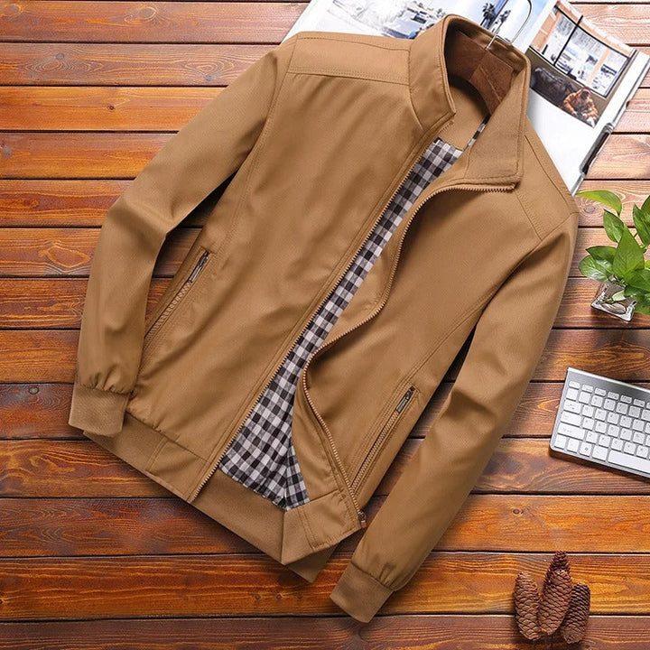 Easy-wear men's lightweight windbreaker jacket. Versatile casual outerwear, great for summer, spring, and travel.
