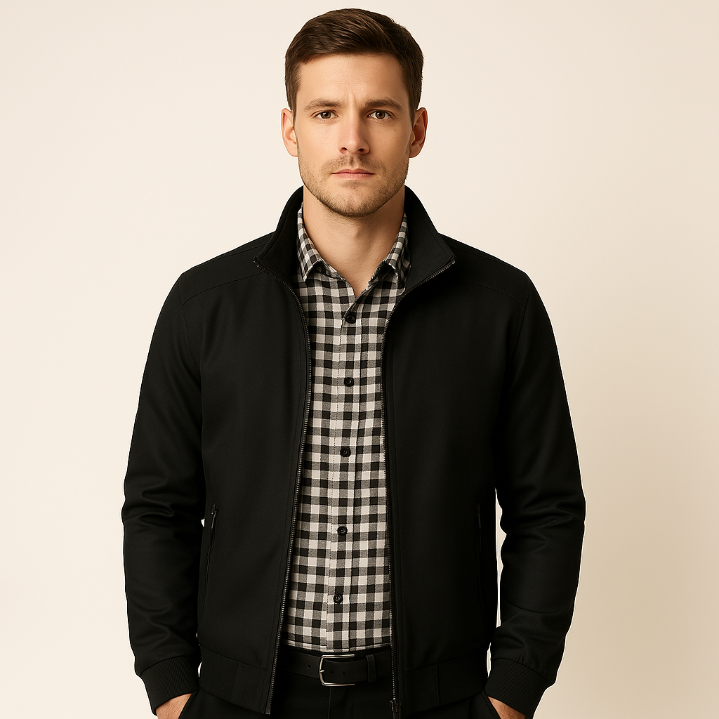 Men's stylish lightweight windbreaker jacket. Versatile summer/spring coat, comfortable casual outerwear for travel.