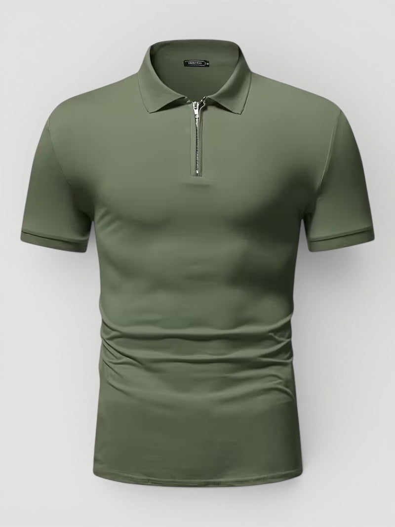 Men's lightweight zip polo, a versatile choice for everyday style and casual wear.