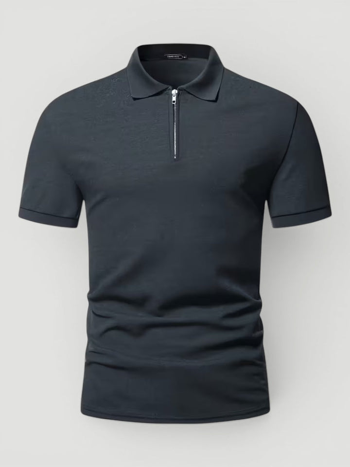 Everyday men's zip polo, lightweight and stylish for versatile casual wear.