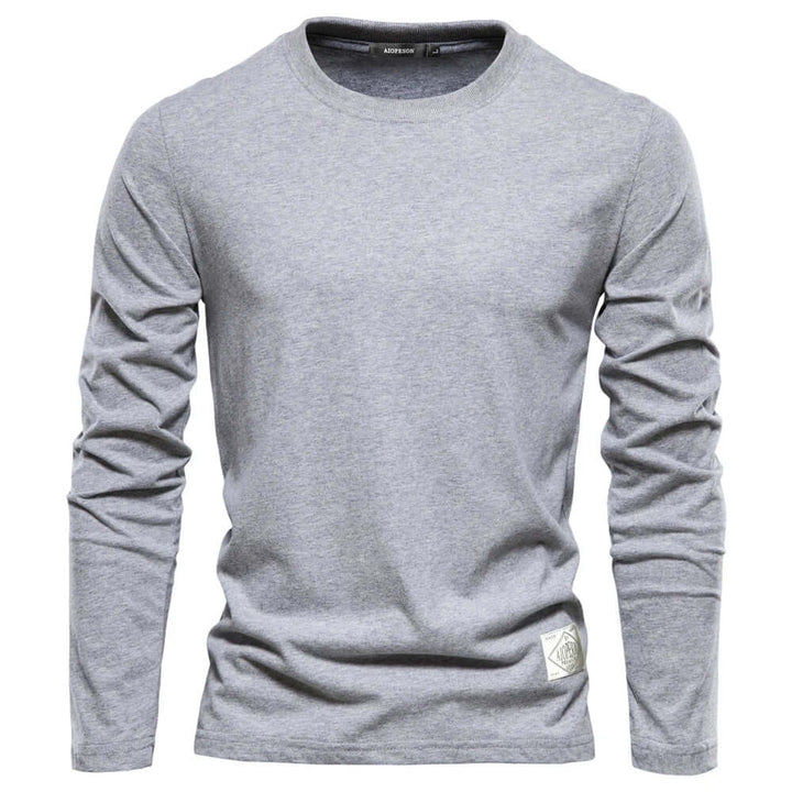 Men's long sleeve casual tee, perfect for versatile daily outfits and comfortable layering.