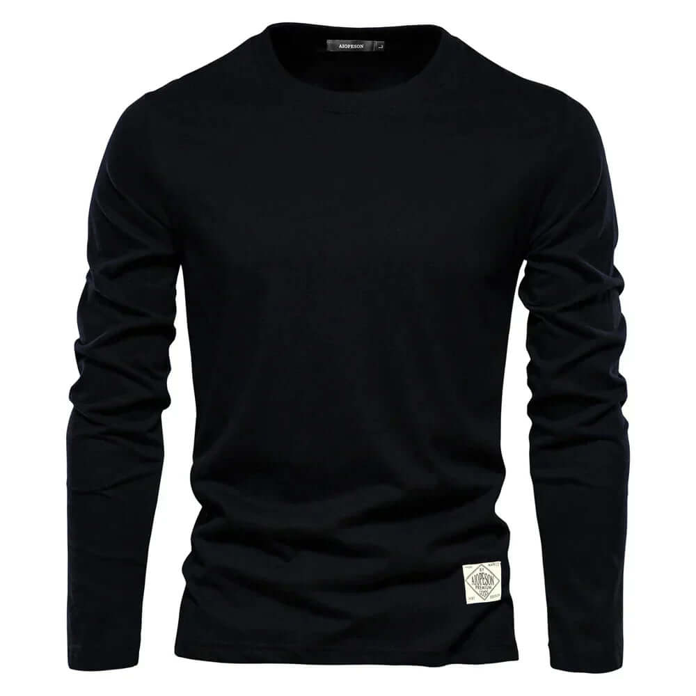 Effortless men's long sleeve t-shirt, a casual crewneck for versatile everyday wear.