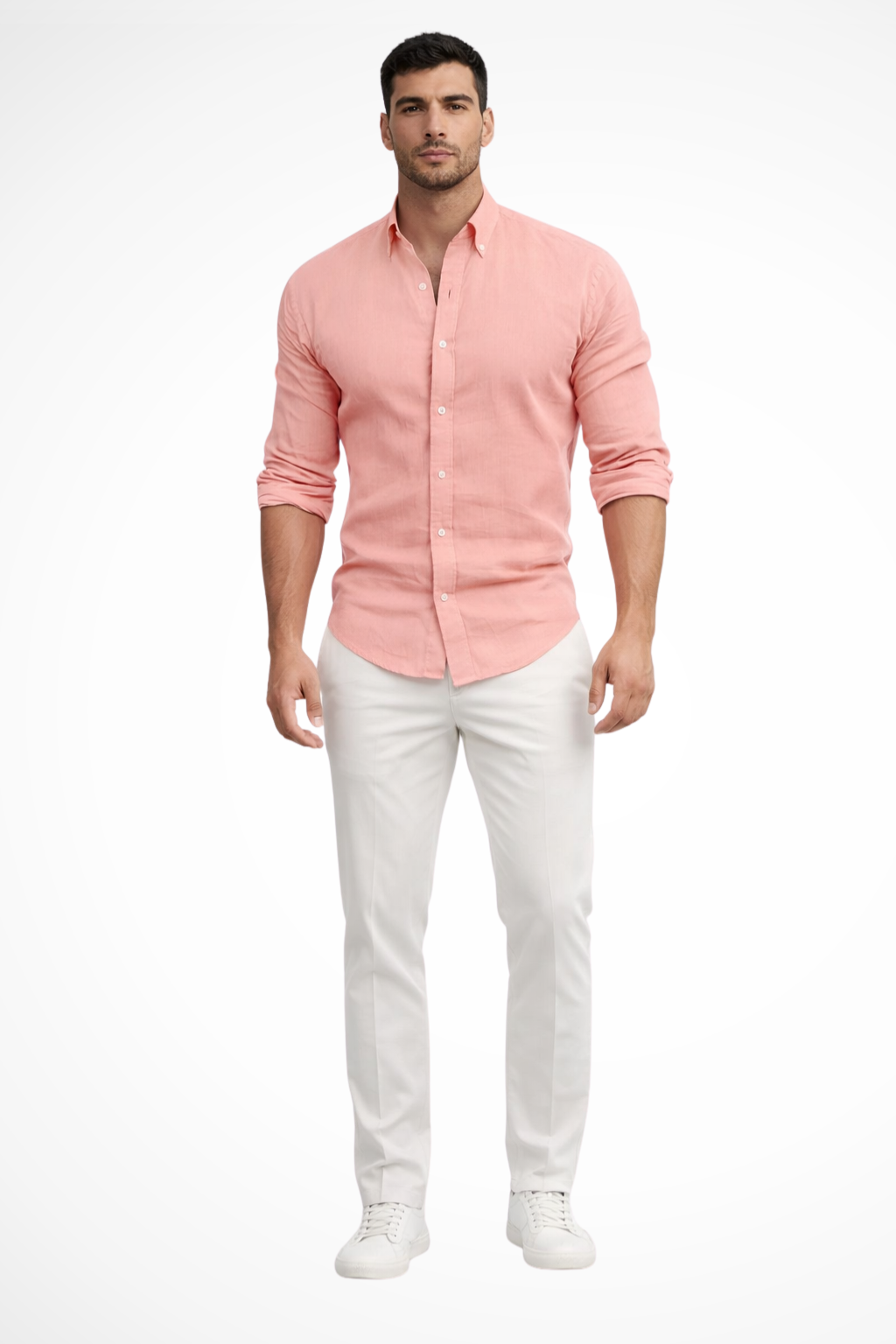 Summer fashion men's loose fit long sleeve casual shirt, ideal for everyday comfort and relaxed wear.