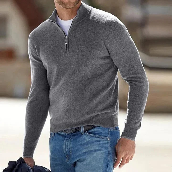 Classic men's pure cashmere jumper, incredibly soft & warm, perfect luxury long sleeve.