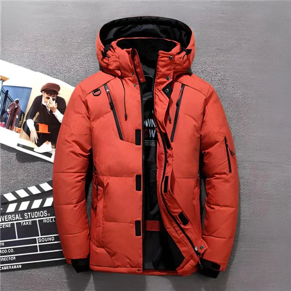 Men's luxurious winter puffer jacket, warm & stylish. Perfect for cold weather with a modern fit.