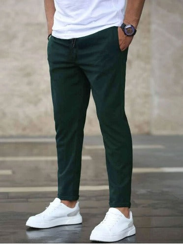 Men's versatile luxury stretch pants, combining tailored fit with unparalleled comfort for modern living.