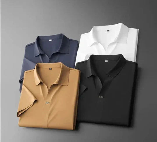 Men's luxury two-piece set, versatile for summer outings or comfortable home loungewear. Modern menswear style.