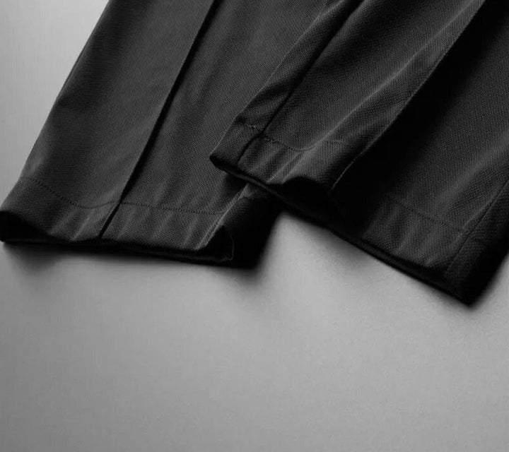 Complete men's coordinated polo & pants set. A luxurious two-piece summer outfit for leisure and style.