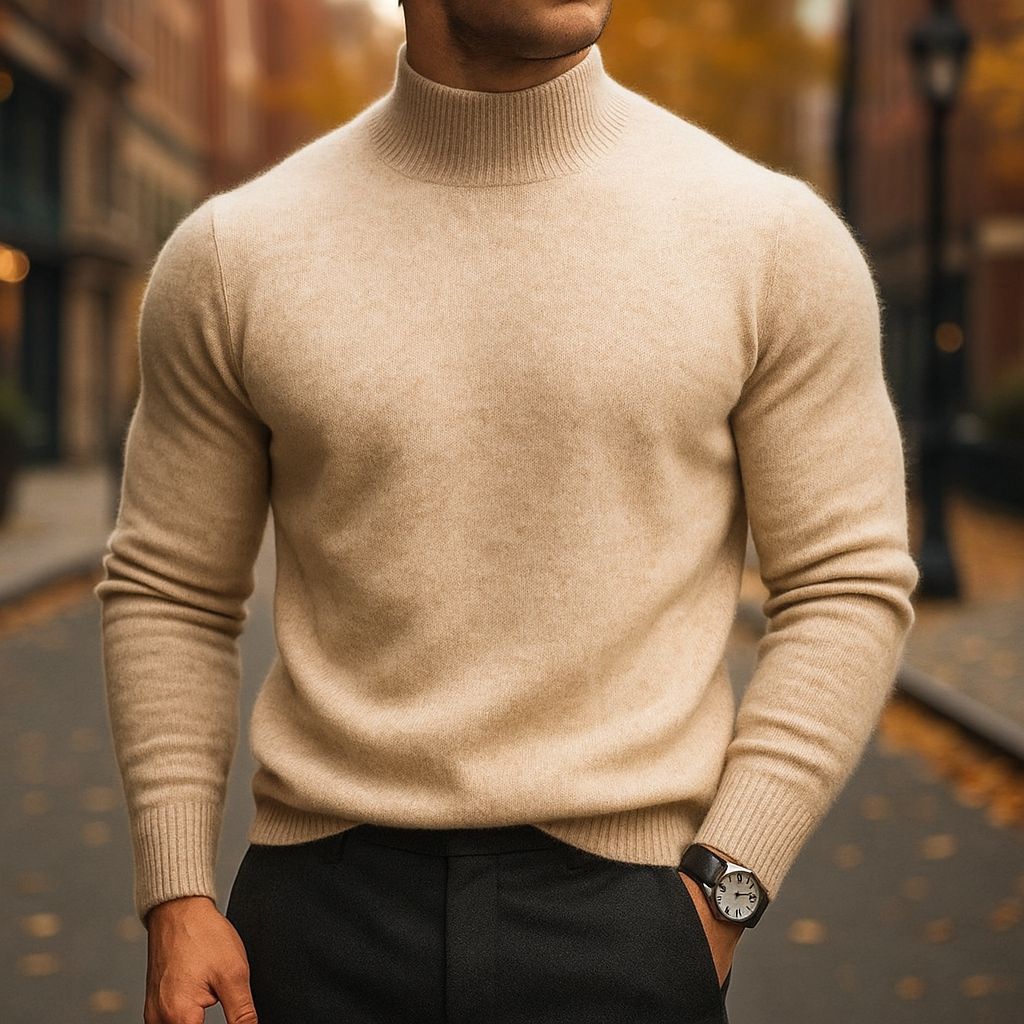 High-quality men's turtleneck. Soft, warm fabric for a comfortable & classic smart casual look.