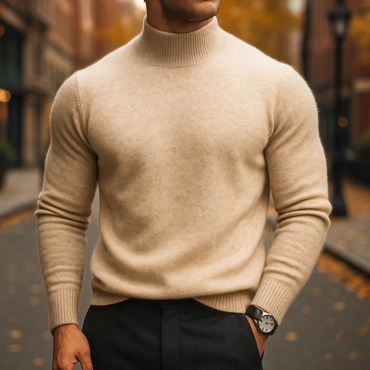 High-quality men's turtleneck. Soft, warm fabric for a comfortable & classic smart casual look.