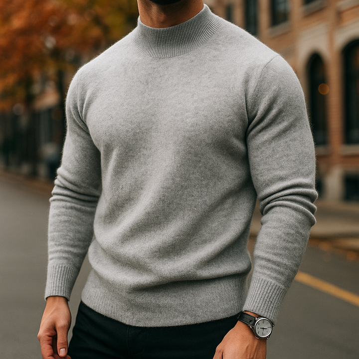 Premium men's warm turtleneck. Versatile layering piece, ideal for stylish and comfortable winter wear.