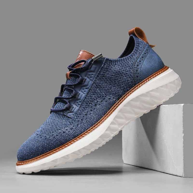 Comfortable slip-on men's walking sneakers. Breathable design for daily casual wear footwear.