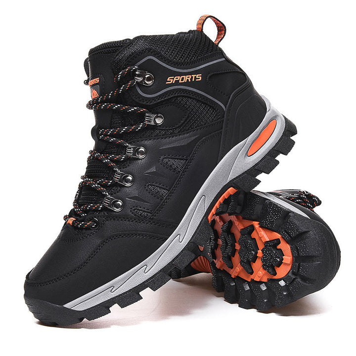 Men's mid-height waterproof work boots for durable safety. Ideal for construction & outdoor work.