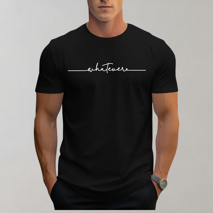 Men's minimalist print t-shirt in white, styled for effortless casual wear.