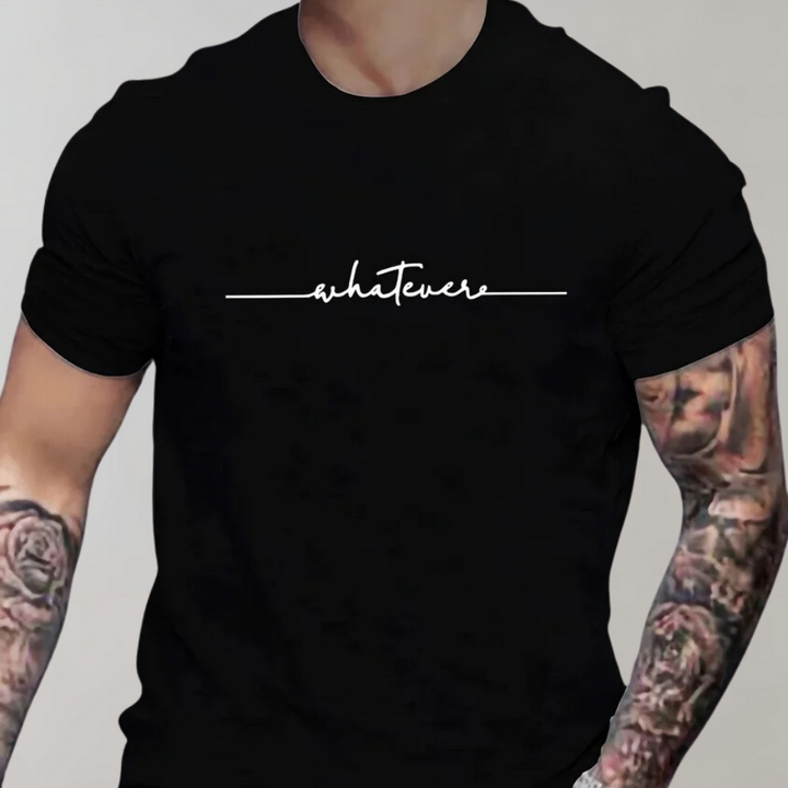 Versatile men's minimalist print t-shirt for spring & summer style, ideal for casual outfits.